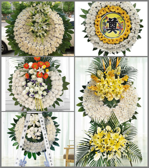 山西晋中榆社县北寨乡东沟村花圈速递